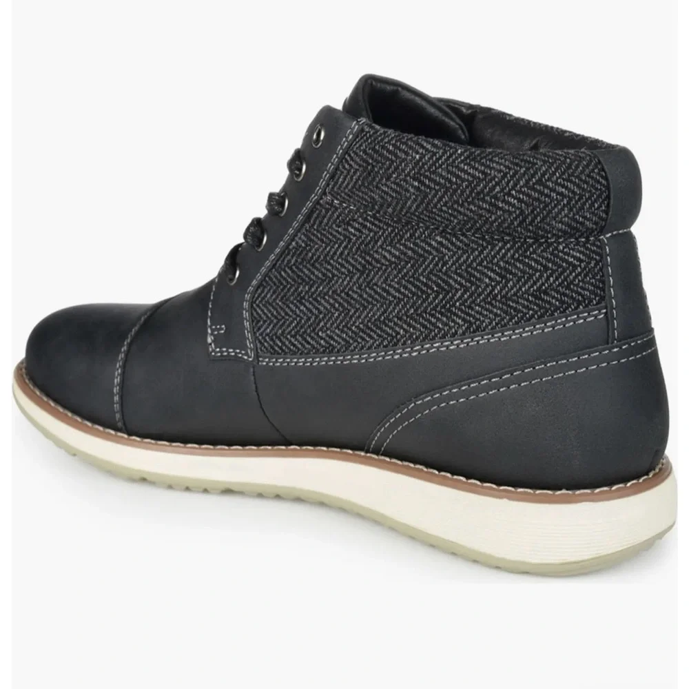 New Herringbone Jones Cap Toe Boots, Size 11.5, Vance Co., Men's Lace Up Shoes